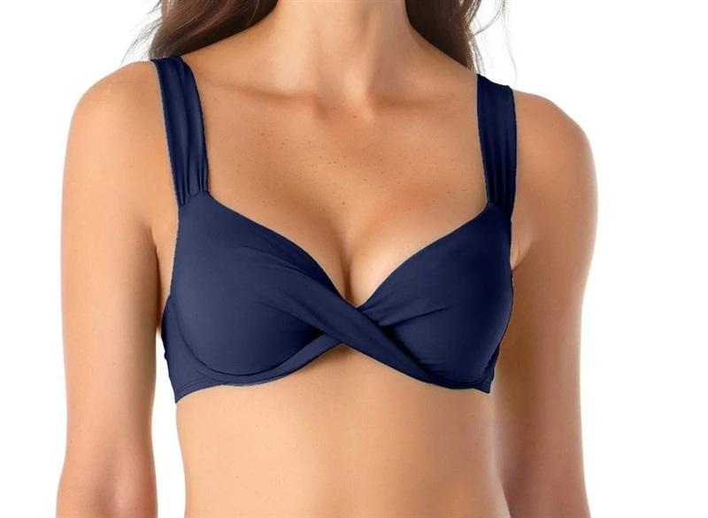 NWT Anne Cole 38C 40B Twist Underwired Bikini Swim Top 132544