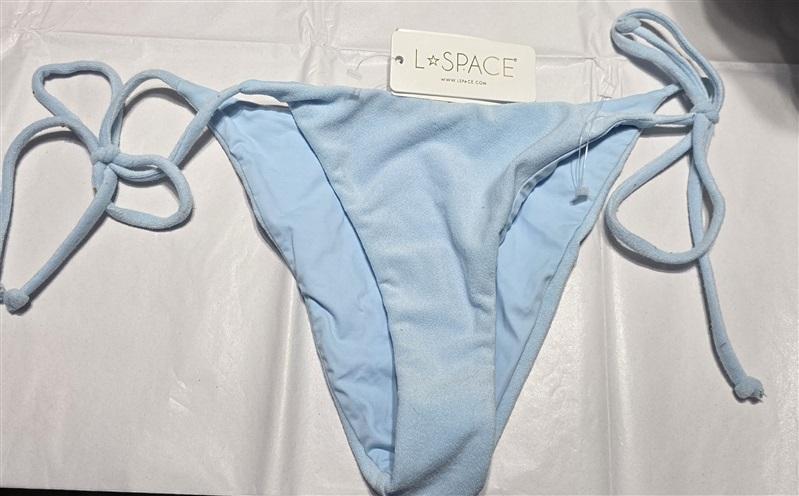 NWT L*Space M Lennox SKB Blue Tie Side Bikini Bottom 132552