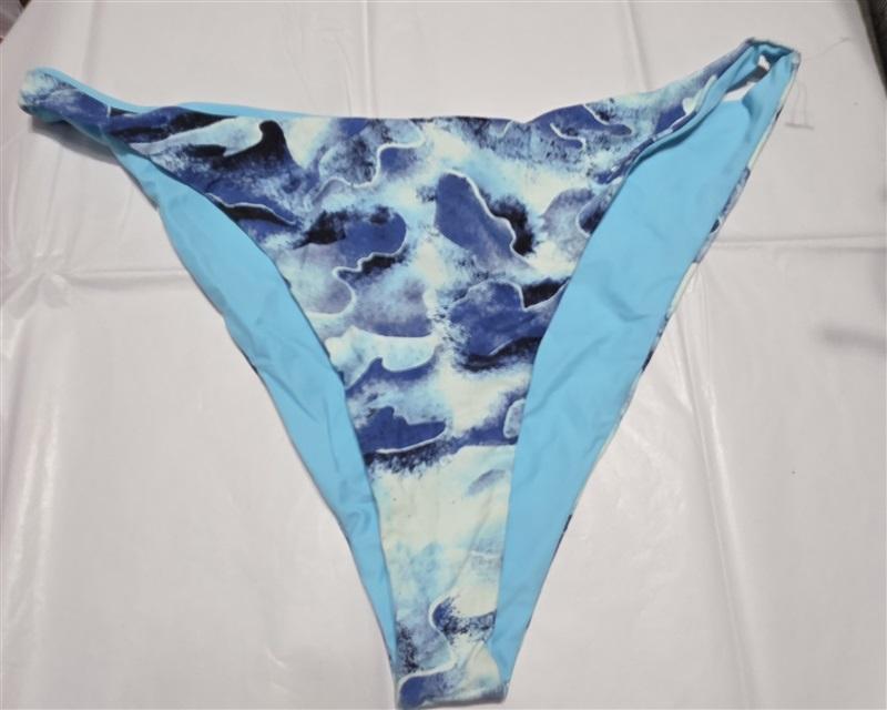 NWT Royalty By Maluma XXL Cheeky Reversible Bikini Swim Bottom Blue Camo 132554