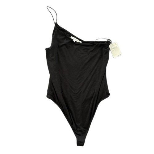 NWT Good American 2 or M 90s Good Touch One Shoulder Black Thong Bodysuit 132560