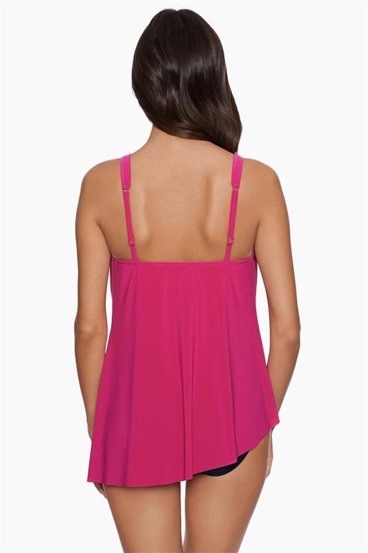NWT MagicSuit by Miraclesuit 10 Winnie Tankini Top Pink 132562