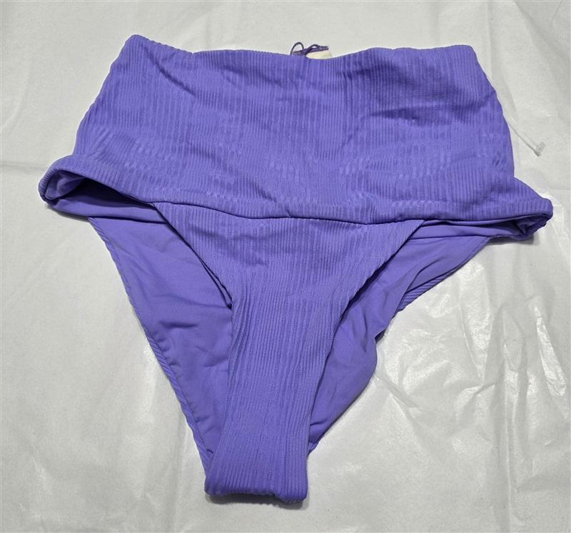 NWOT L*Space XS Everyday Pursuits Rib Desi Bikini Bottom Purple 132565