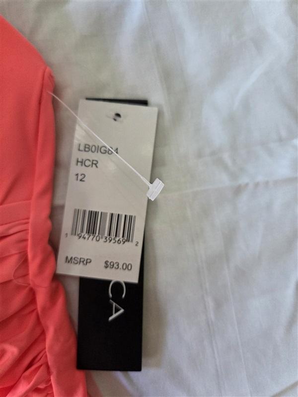 NWT La Blanca 4 Island Goddess Halter Tankini Top Swimsuit Top Orange 132567