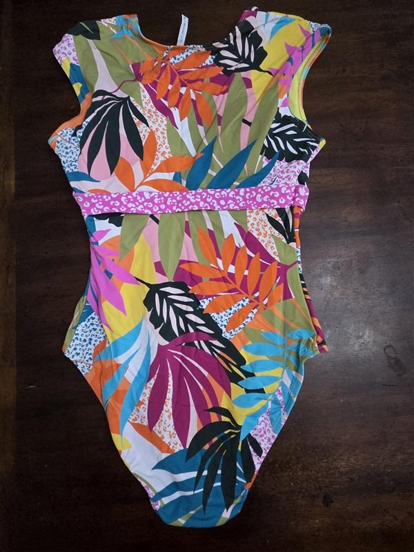 NWT Bleu Rod Beattie 20W Wild at Heart Cap Sleeve MIO 1pc Swimsuit 132601