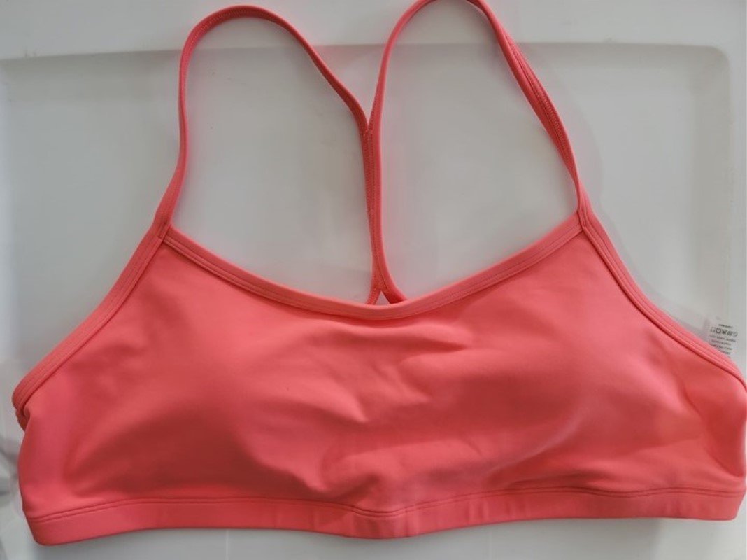 NWOT Calme LG Endure Sports Yoga Bra Cropped Tank Top Melon 132602