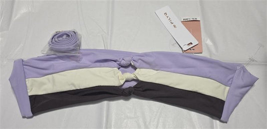 NWT Pilyq Lavender S Knot Colorblock Bandeau Bikini Swim Top 132605