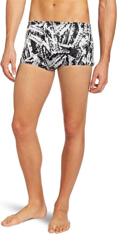 NWT Speedo 28 X-Ray Vision Mesh Flip Turns Swim Square Brief Trunk 132633