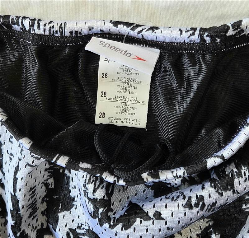NWT Speedo 28 X-Ray Vision Mesh Flip Turns Swim Square Brief Trunk 132633