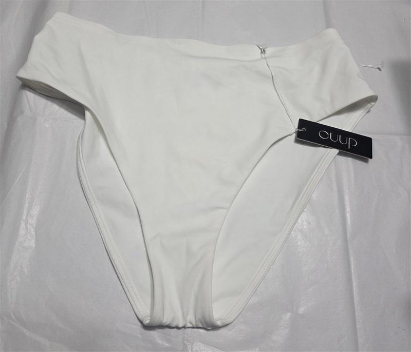 NWT CUUP 5 or XL The Highwaist Swim Bottom Teal Blue Hi Rise Bikini 132634