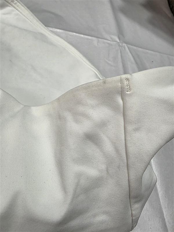 NWOTD CUUP 4 or L The Highwaist Swim Bottom White Hi Rise Bikini 132635