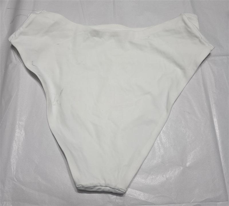 NWOTD CUUP 4 or L The Highwaist Swim Bottom White Hi Rise Bikini 132635