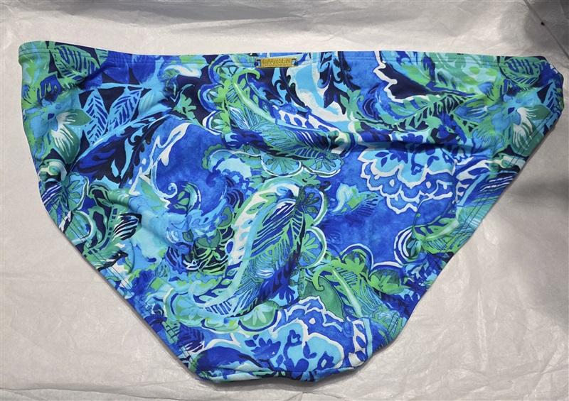 NWT Ralph Lauren 6 Exotic Paisley Low-Rise Bikini Blue Swim Bottom 132666