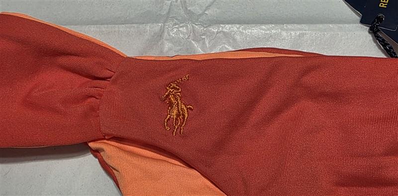 NWT Ralph Lauren Orange L Reversible Side-Tab Bikini Swim Bottoms 132697