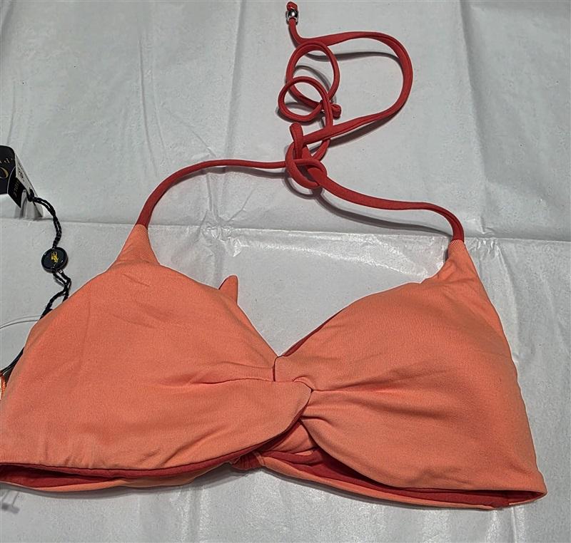 NWT Polo Ralph Lauren XS Lava Rip Tide Reversible Bikini Swim Top Bottom 132698