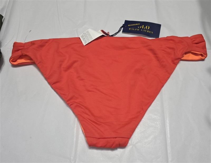 NWT Polo Ralph Lauren S Lava Rip Tide Reversible Bikini Top & Bottom Swim 132699