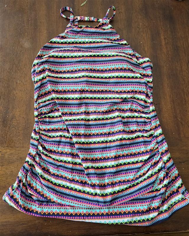 NWT Anne Cole XS Friendship Bracelet High Neck Tankini Top 132703