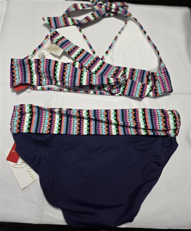 NWT Anne Cole XS Friendship Bracelet Halter Bikini Top & Hipster Bottom 132705