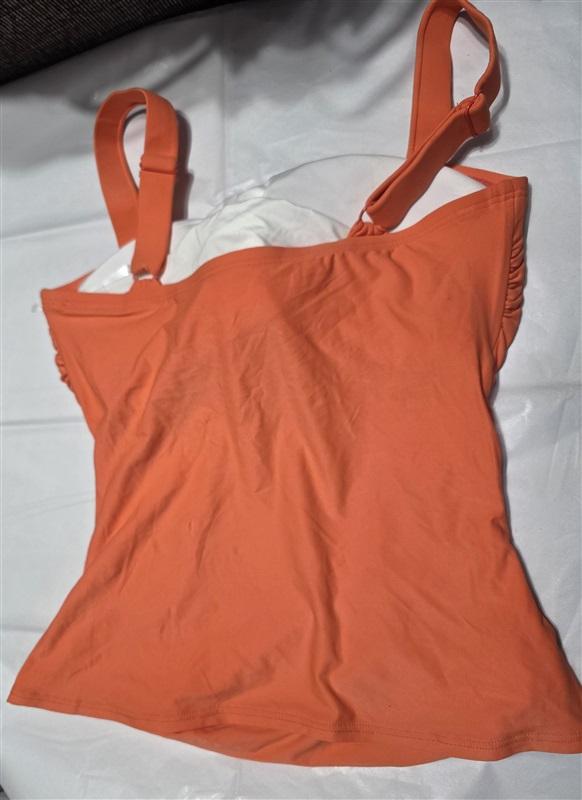 NWOT Carmen Marc Valvo M Boston Proper Square Neck Tankini Top 132709