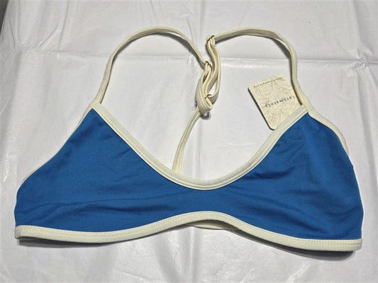 NWT Intimately Free People XS Blue White Color Block T Back Bralette 132723