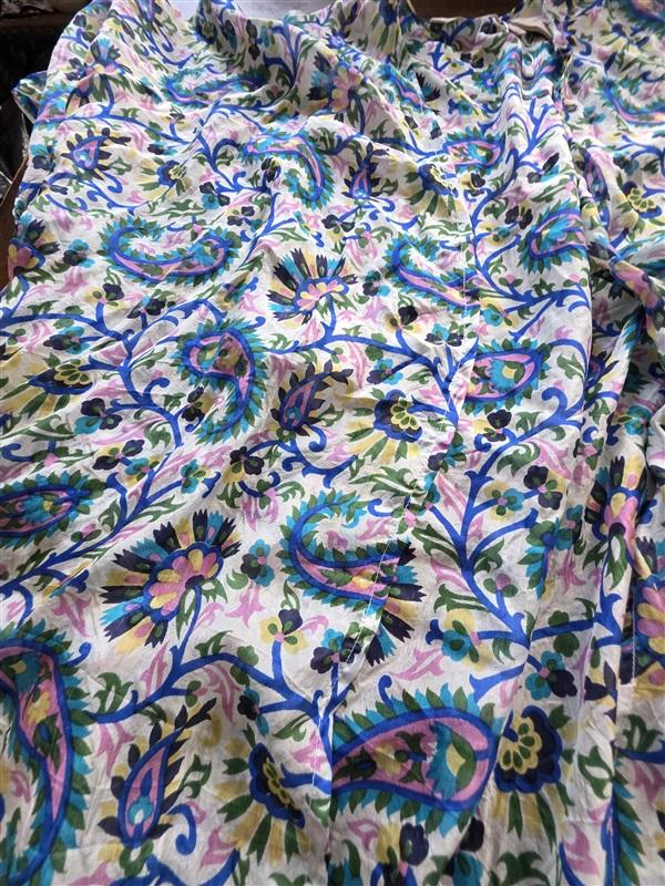 NWOTD Soft Surroundings L/XL Paisley Stripe 100% Silk Kimono Cover Up 132728