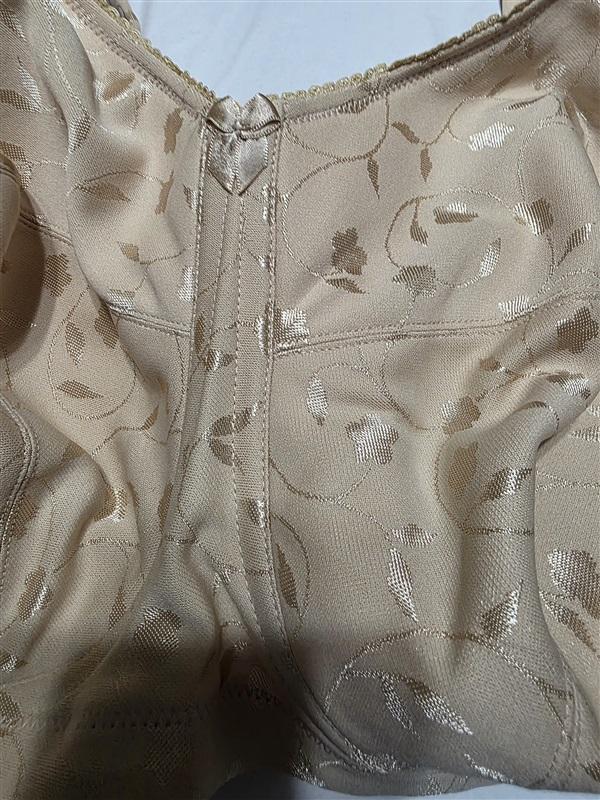 NWT Elila Jacquard 34I Softcup Bra Cushioned Straps 1305 Beige 132045