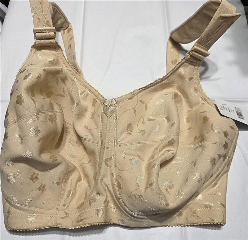 NWT Elila Jacquard 34I Softcup Bra Cushioned Straps 1305 Beige 132045