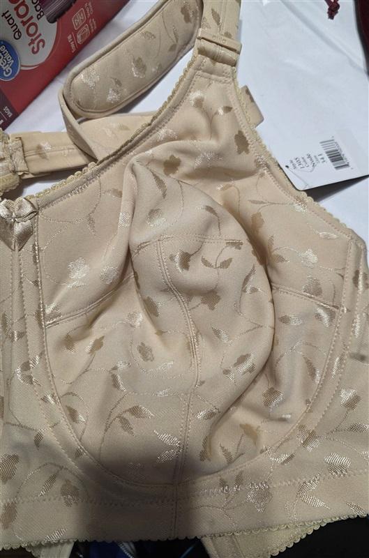 NWT Elila Jacquard 34I Softcup Bra Cushioned Straps 1305 Beige 132045