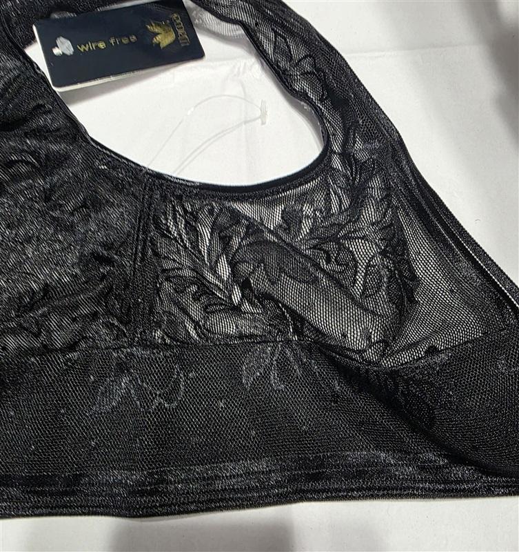 NWT Wacoal 34 Net Effect Soft Cup Bra 810340 Black 132737