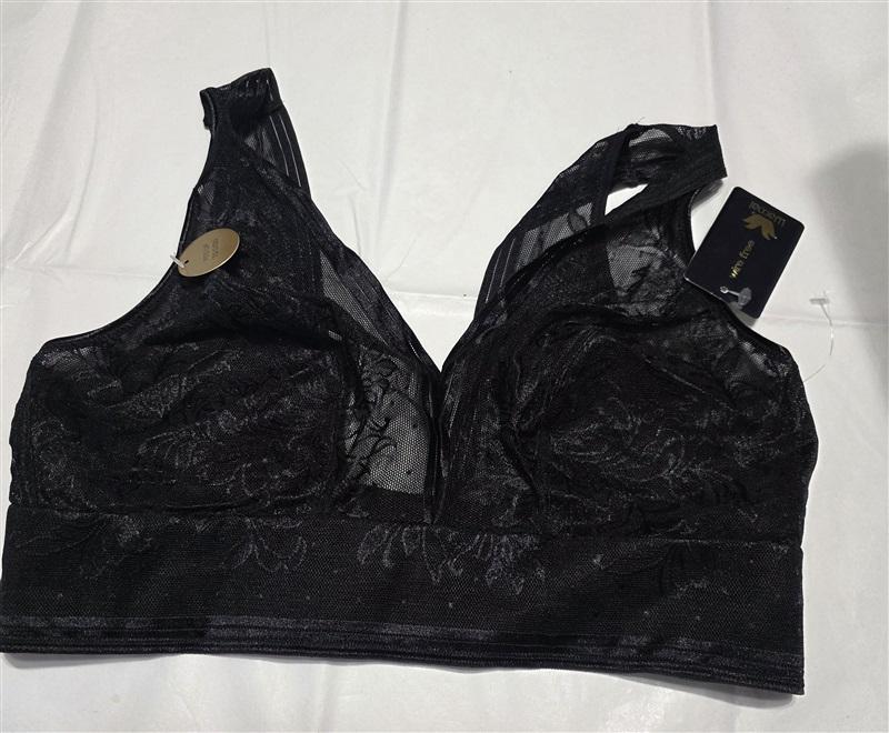 NWT Wacoal 34 Net Effect Soft Cup Bra 810340 Black 132737