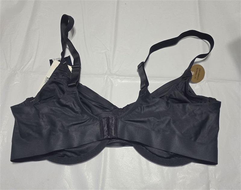 NWT Wacoal 36D Back At Ease Underwire 855308 Black Bra 132738