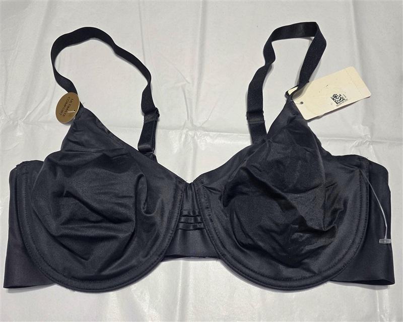 NWT Wacoal 36D Back At Ease Underwire 855308 Black Bra 132738