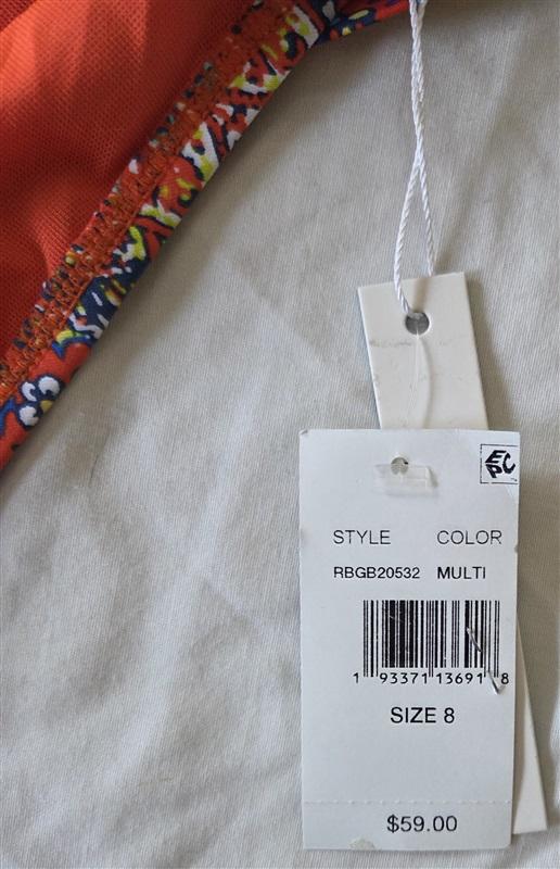NWT Bleu Rod Beattie 8 Groovy Baby Fold-over Banned Bikini Swim Bottoms 132743