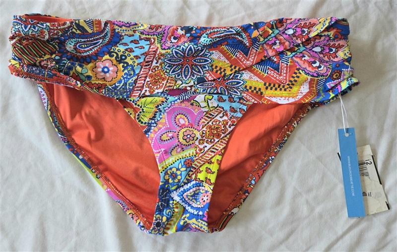 NWT Bleu Rod Beattie 8 Groovy Baby Fold-over Banned Bikini Swim Bottoms 132743