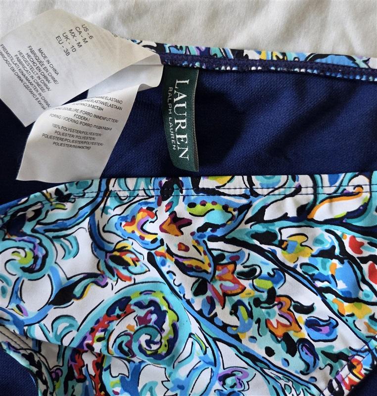 NWT Ralph Lauren 6 Paisley Full Bikini Swim Bottoms 132749