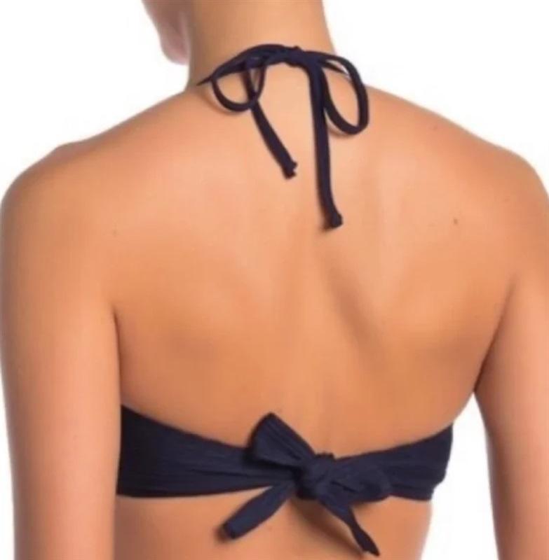 NWOTD Robin Piccone XL Lily Bandeau Bikini Swim Top Blue 132750