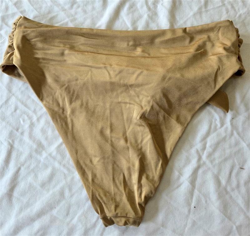 NWOT Agua Bendita Bikini Bottom Calista Arabella Gold 132755