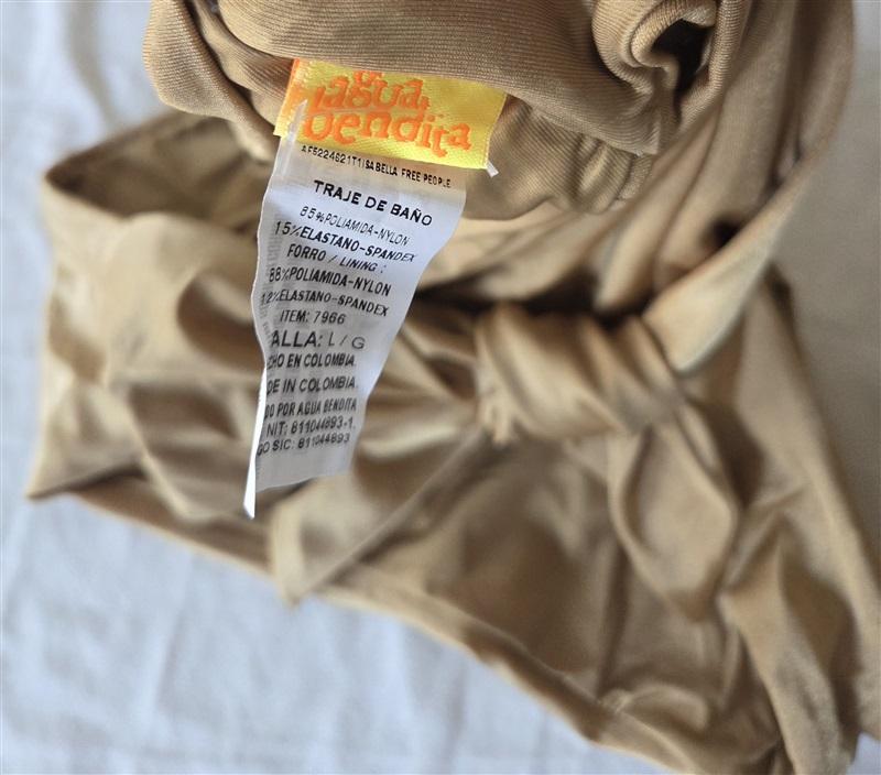 NWOT Agua Bendita Bikini Bottom Calista Arabella Gold 132755