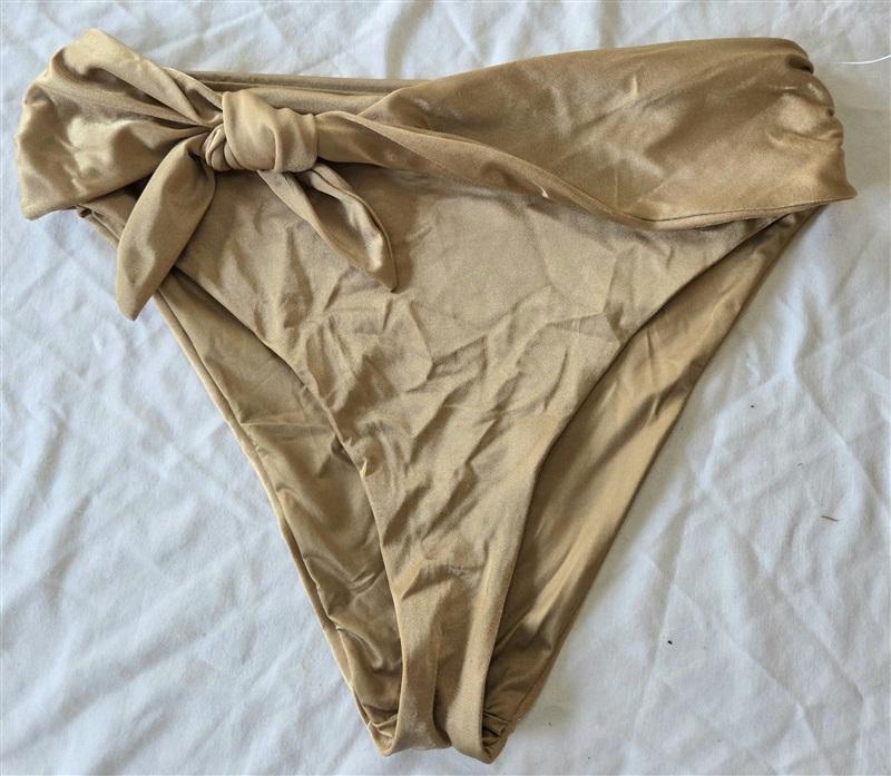 NWOT Agua Bendita Bikini Bottom Calista Arabella Gold 132755