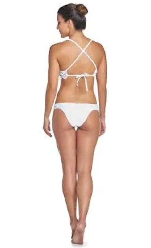 NWOT Pilyq S Water Lily Lace Black Banded Cheeky Bikini Swim Bottom 132770