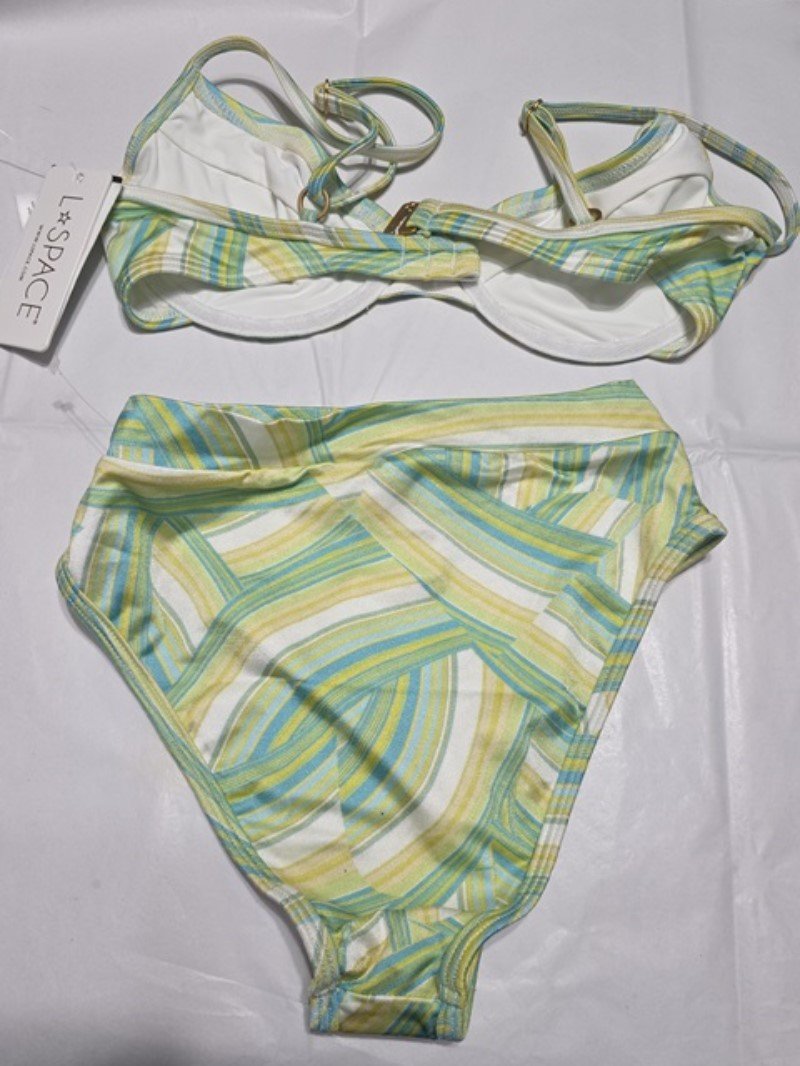 NWT L*Space S Missy Over the Rainbow Underwire Bikini Top & Bottom 132771