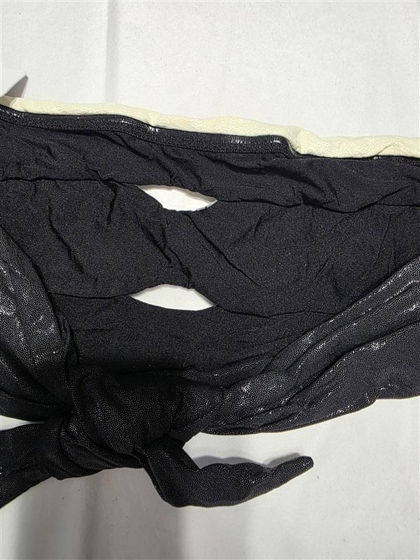 NWOT Pilyq PQ L Boa Snake Color Block Bandeau Black White 132778