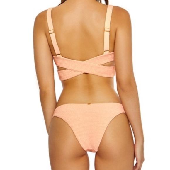 NWT Pilyq Midnight Smocked Criss Cross Bikini S Top & M Bottom Swim Set 132781