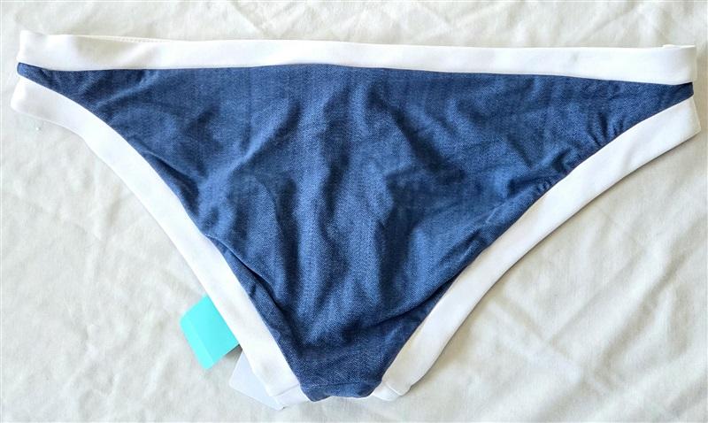 NWT Seafolly Block Party 10 USA Colorblock Bikini Swim Bottom Blue 132808