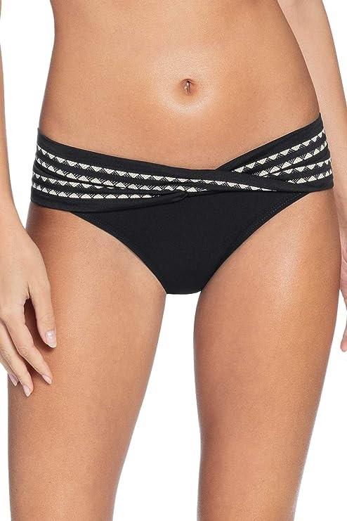 NWOT Robin Piccone Naomi M Black Twist Band Bikini Swim Bottom 132879
