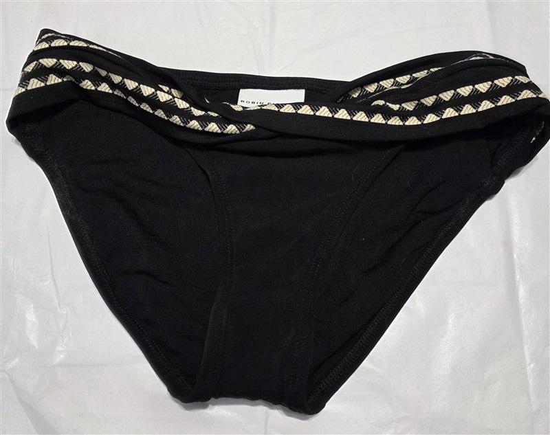 NWOT Robin Piccone Naomi M Black Twist Band Bikini Swim Bottom 132879