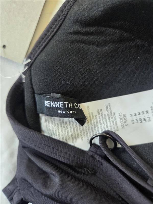 NWT Kenneth Cole M Core Power Cut-Out Push Up 1pc Black Swimsuit 132880