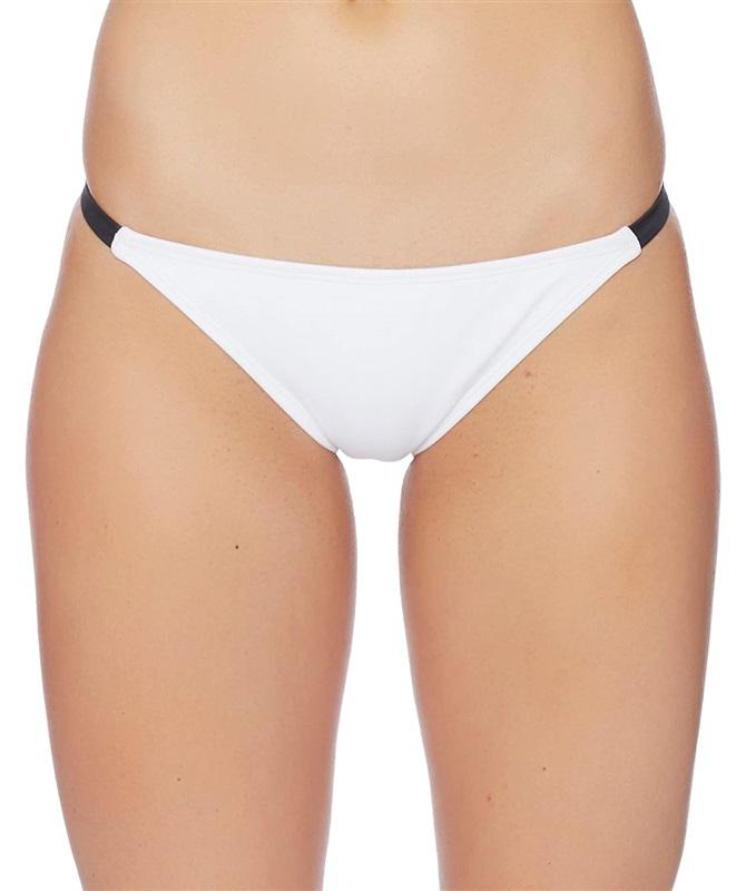 NWT Nautica Soho L Colorblock Single Strap Bikini Swim Bottom White 132885