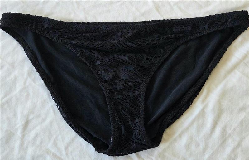 NWOT Ralph Lauren M Polo Black Lace Bikini Swim Bottoms 132886