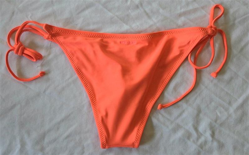 NWOT Volcom S Neon Orange Side-Tie Cheeky Bikini Swim Bottom 132892