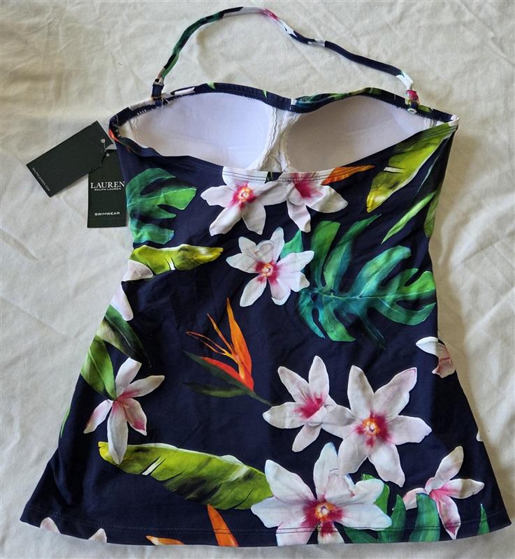 NWT Ralph Lauren Sz 6 Tropical Twist Halter Bandeau Tankini Swim Top 132895